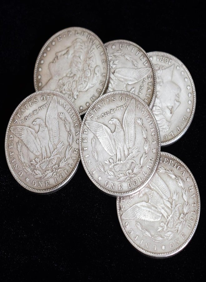 Fogilas 6 Pcs Morgan Dollar (3.8cm Dia) Magic Set Can Be Attracted by Magnets Magic Props Accessories Used in Appearing/Disappearing Coin Magic Performance - Image 3